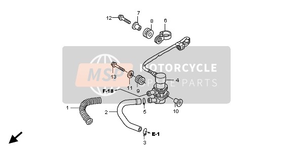 Honda SH125 2009 Válvula de solenoide para un 2009 Honda SH125